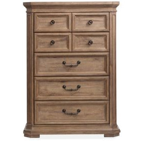Adler Court Florentine Walnut 5 Drawer Chest