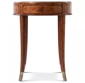Stephen Church Brown Cerejeira and Gold Round Eliane Side Table