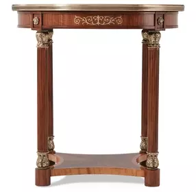 Stephen Church Light Etimoe and Gold Round Paulette II Side Table