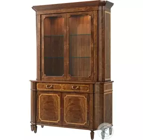 Sloane Edwardian Brown And Classic English 2 Drawer Display Cabinet