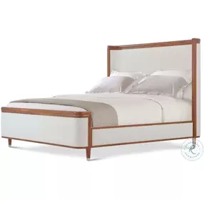 Dorchester Marshmallow Performance Fabric California King Upholstered Panel Bed