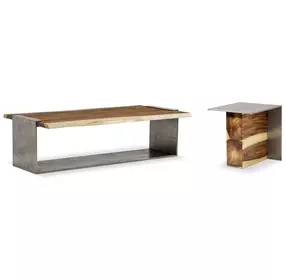 Arima Ferrum and Ligna Rectangular Occassional Table Set
