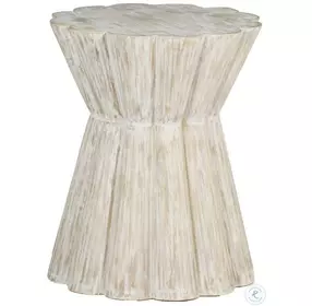 Annie Light Whitewashed Wood Side Table