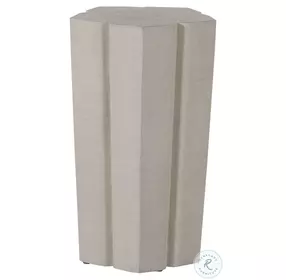 Mina White Seagrass Drinking End Table