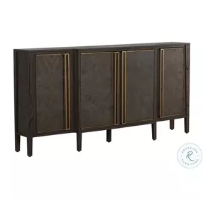 Fitzgerald Dark Brown And Burl Sideboard