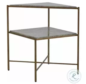 Jayce Textured Champagne Side Table