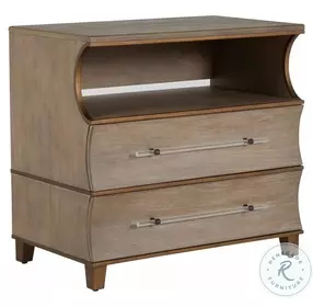 Evonne Cerused Natural Gray Nightstand