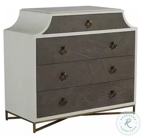 Kirsten Cerused White And Cerused Coal Chest