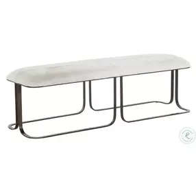 Orson Natural Ivory Hide Bench