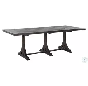 Adams Cerused Forest Black Rectangular Dining Table