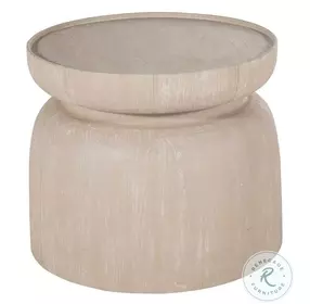 Marta Cerused Light Natural Side Table