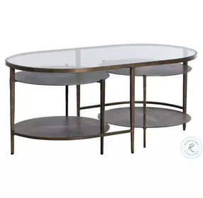 Northampton Forged Champagne And Mercury Silver Coffee Table