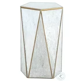 Tindell Mercury Glass And Polished Brass Drinking Table