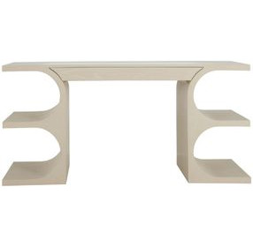 Erin Cerused White 64" Writing Desk