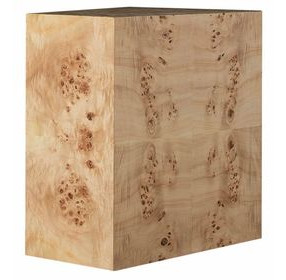Alistair Maple Burl Rectangular Side Table