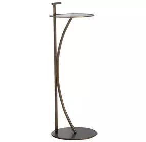 Amari Brushed Brass Round Drink Table