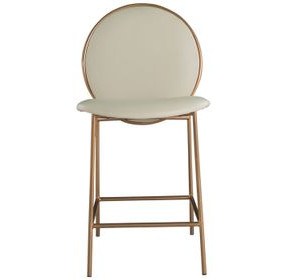 Evelyn Cream Upholstered Counter Height Stool