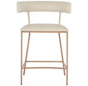 Matlock White Upholstered Counter Height Stool