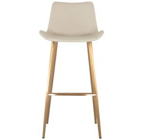 Hines White Upholstered Bar Stool