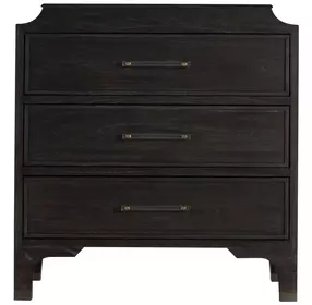 Alexandra Cerused Forest Black 3 Drawer Chest