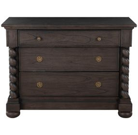 Burkhardt Cerused White 3 Drawer Chest