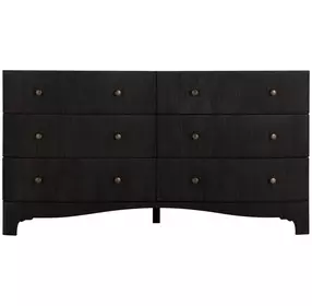 Princeton Cerused Forest Black 6 Drawer Dresser