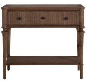 Andrea Satin Oak 1 Drawer Nightstand