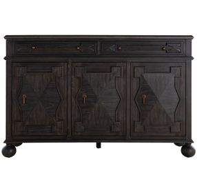 Ezekiel Cerused Forest Black 3 Door Sideboard