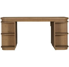 Elsa Blonde Natural 64" Executive Desk