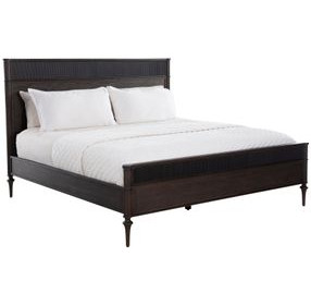 Andrea Dark Stained Oak King Panel Bed