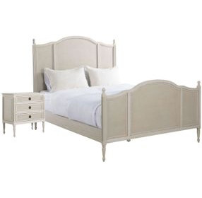 Caroline Cerused White Panel Bedroom Set