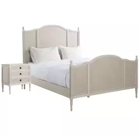 Caroline Cerused White Panel Bedroom Set