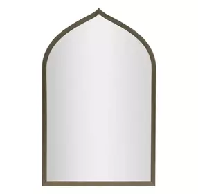 Cassara Brushed Brass Arched Vanity Mirror