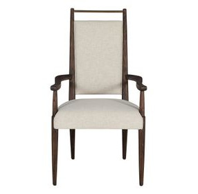 Highland Dusk and Sand Performance Fabric Upholstered Dining Arm Chair