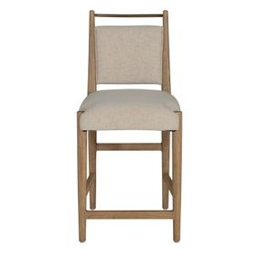 Highland Dawn and Sand Performance Fabric Upholstered Counter Height Stool