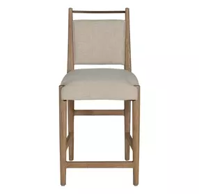 Highland Dawn and Sand Performance Fabric Upholstered Counter Height Stool