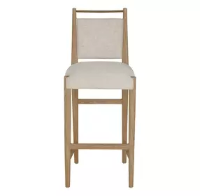 Highland Dawn and Sand Performance Fabric Upholstered Bar Stool