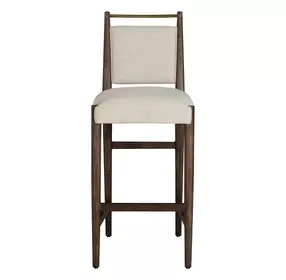 Highland Dusk and Sand Performance Fabric Upholstered Bar Stool