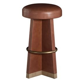 Plateau Gramado Avelino Saddle Leather Upholstered Swivel Bar Stool