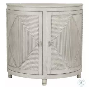 Chelsea Distressed White Demilune Cabinet
