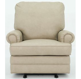 Scottie Cashmere Stone Leather Wall Hugger Power Recliner with USB Port