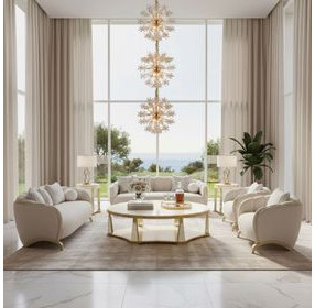 Scotts Square Cornsilk Living Room Set