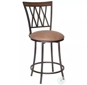 Sedona Dark Camel Swivel Counter Height Stool