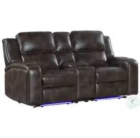 Silhouette Bolero Coffee 3 Piece Performance Fabric Modular Power Reclining Console Loveseat