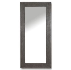 Crossings Serengeti Sandblasted Fossil Grey Floor Mirror