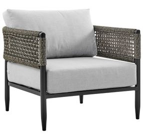 Alegria Light Gray Upholstered Outdoor Club Chair
