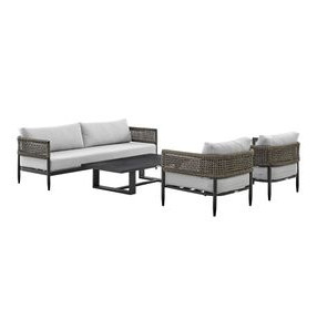 Alegria Light Gray 84" Outdoor Conversation Set