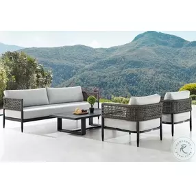 Alegria Black Outdoor 4 Piece Conversation Set