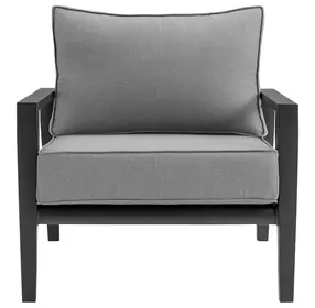 Cayman Dark Gray Upholstered Outdoor Club Chair