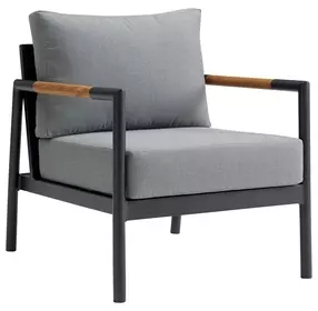 Crown Dark Gray Upholstered Outdoor Club Chair